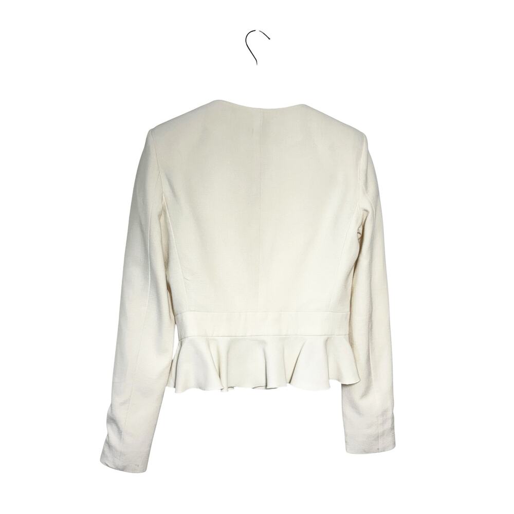 Emilio Pucci Peplum Jacket Cream Size 44 IT 10 US - Picture 3 of 9